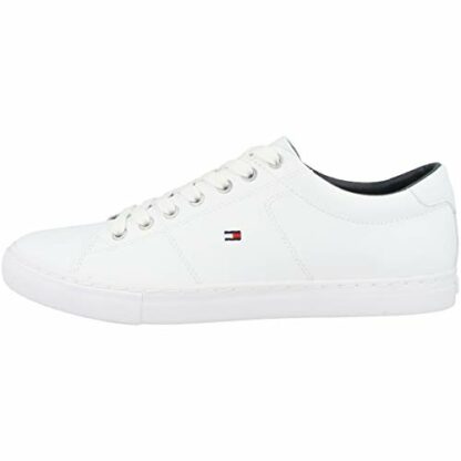 Tommy Hilfiger - Leather Trainers Men - Essential and All-Round Shoes for Men with Cupsoles - Lace-Up Casual Walking Trainers for Men - Classic Style White Shoes - Image 2