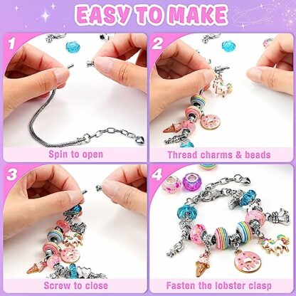 Tomylv Charm Bracelet Making Kits Jewellery Making Kit for Girls Arts and Crafts for Kids DIY Craft Kits Gifts for Girls 4-12 Year Old Birthday Gifts Christmas Gifts for Girls 4 Tomylv Charm Bracelet Making Kits Jewellery Making Kit for Girls Arts and Crafts for Kids DIY Craft Kits Gifts for Girls 4-12 Year Old Birthday Gifts Christmas Gifts for Girls - Image 4