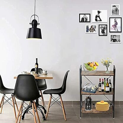 TooCust Bookshelf,Book Shelf Organizer Industrial Bookshelf,Bookshelves and Bookcases Rustic Bookshelf for Small Spaces,Wood and Metal Storage Shelves for Bedroom,Living Room and Office - Image 4