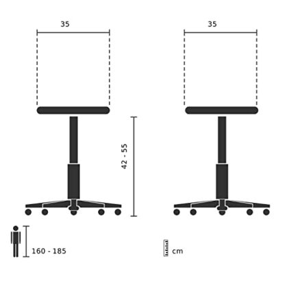 Topstar BAL10S12 Balance 10 Stool Anthracite - Image 3