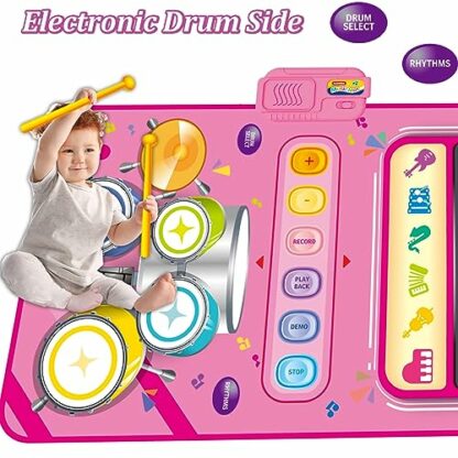 Toys for 3 4 5 6 Year Old Girls, 2 in 1 Music Mat Gifts for Girls Kids Toys 3-6 Year Old Girl Boys, Educational Music Toys for 3-6 Year Old Girls Boys, Girls Birthday Presents Xmas Stocking Fillers 4 Toys for 3 4 5 6 Year Old Girls, 2 in 1 Music Mat Gifts for Girls Kids Toys 3-6 Year Old Girl Boys, Educational Music Toys for 3-6 Year Old Girls Boys, Girls Birthday Presents Xmas Stocking Fillers - Image 4