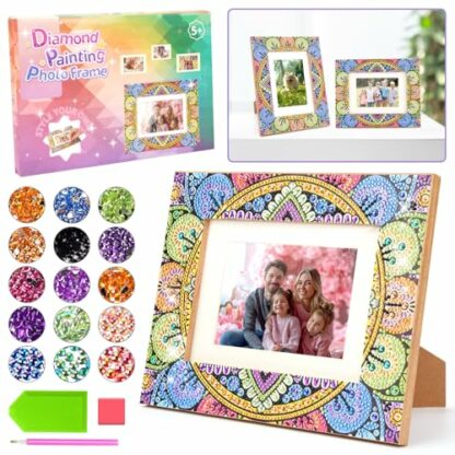 Toys for 9 10 11 12 Year Old Girls Arts and Crafts for Kids Christmas Gifts for Girls Age 9-12 Birthday Presents Craft Kits for Kids Diamond Painting Art Set DIY Photo Frame Mosaic Kits for Girls 2 Toys for 9 10 11 12 Year Old Girls Arts and Crafts for Kids Christmas Gifts for Girls Age 9-12 Birthday Presents Craft Kits for Kids Diamond Painting Art Set DIY Photo Frame Mosaic Kits for Girls - Image 2