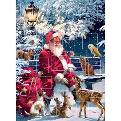 Traditional Advent Calendar - Santa & the Baby Animals - No Chocolate - Image 2
