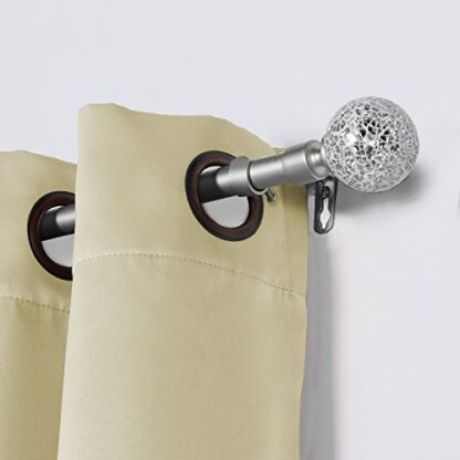 Turquoize Window Curtain Rod for Windows 48 to 84 with Classic Urn Window Treatment Hardware 28-48" | 2 Pack Mosaic Ball-nickel - Image 4