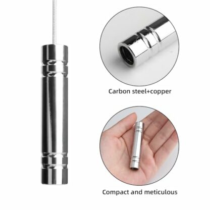 UBERMing Pull Cord Weight Handle 2 Pcs Bathroom Light Pull Cord Heavy Blind Cord Pull Handle with 150cm Cord Connectors for Toilet Ceiling Fan Light Switch - Image 4