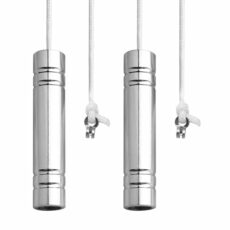 UBERMing Pull Cord Weight Handle 2 Pcs Bathroom Light Pull Cord Heavy Blind Cord Pull Handle with 150cm Cord Connectors for Toilet Ceiling Fan Light Switch