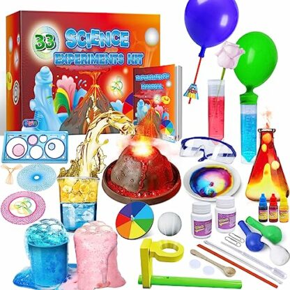 UNGLINGA 33 Experiments Science Kit for Kids, Science Project STEM Learning Educational Toys Gifts for Boys Girls, Chemistry Set, Volcano Erupting 2 UNGLINGA 33 Experiments Science Kit for Kids, Science Project STEM Learning Educational Toys Gifts for Boys Girls, Chemistry Set, Volcano Erupting - Image 2