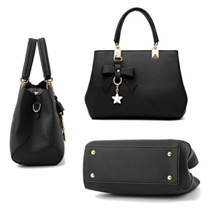 URAQT Womens Handbags, New Top Handle Bag, PU Leather Ladies Shoulder Bag Messenger Bag with Exquisite Metal Pendant, Fashion Tote Bag for Casual & Work, Mother's Day Gift 4 URAQT Womens Handbags, New Top Handle Bag, PU Leather Ladies Shoulder Bag Messenger Bag with Exquisite Metal Pendant, Fashion Tote Bag for Casual & Work, Mother's Day Gift - Image 4