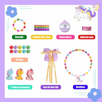 Unicorn Advent Calendar 2024, Girls Advent Calendar 24 Days Christmas Countdown Jewellery Advent Calendar Toys with Hair Accessories Bracelets Ring Purse Keychains Sunglasses for Girls 4 Unicorn Advent Calendar 2024, Girls Advent Calendar 24 Days Christmas Countdown Jewellery Advent Calendar Toys with Hair Accessories Bracelets Ring Purse Keychains Sunglasses for Girls - Image 4