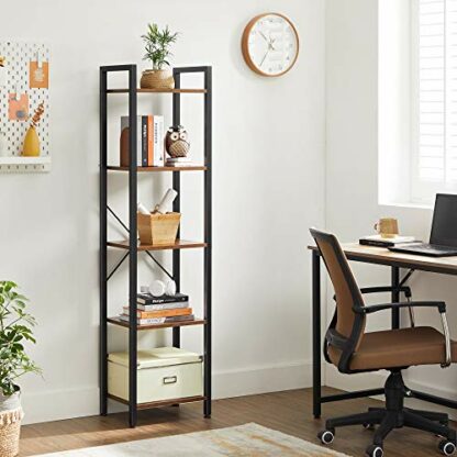 VASAGLE ALINRU Bookshelf, 5-Tier Storage Rack with Steel Frame - Image 3