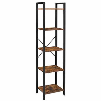 VASAGLE ALINRU Bookshelf, 5-Tier Storage Rack with Steel Frame - Image 2