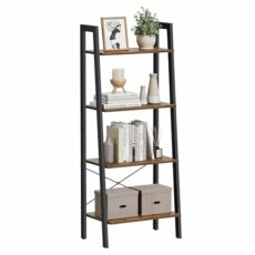 VASAGLE ALINRU Ladder Shelf, 4-Tier Bookshelf, Free Standing Storage Shelves