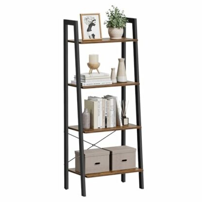 VASAGLE ALINRU Ladder Shelf, 4-Tier Bookshelf, Free Standing Storage Shelves - Image 2