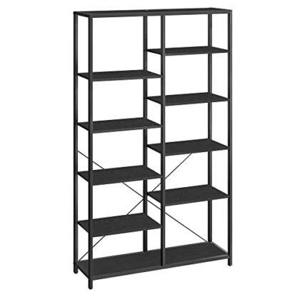 VASAGLE Bookcase, Bookshelf 5-Tier, Standing Display Storage Rack, for Living Room, Office, Study, Bedroom, Kitchen, Easy Assembly, Industrial Style - Image 2