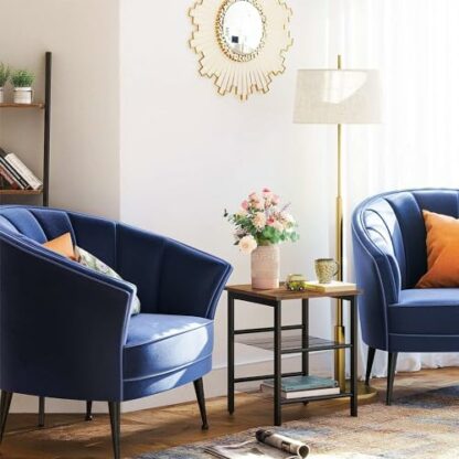 VASAGLE End Table, Nightstand with 2 Adjustable Mesh Shelves - Image 3