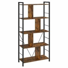 VASAGLE Industrial 8-Compartment Bookshelf, 4-Tier Bookcase with 8 Open Slots, Display Storage Rack, for Office, Living Room, Bedroom, 31.5 x 13 x 58.7 Inches