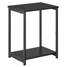 VASAGLE Side Table, Bedside Table, End Table with Storage Shelf, Steel Frame, for Living Room, Sitting Room, Bedroom, Industrial