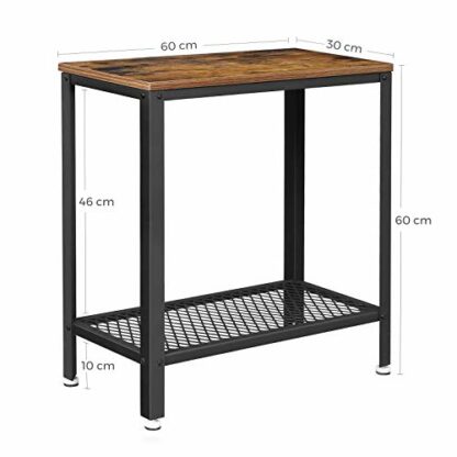 VASAGLE Side Table, Bedside Table, Sofa Table with tralielegger - Image 4