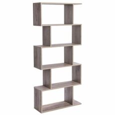 VASAGLE Wooden Bookcase, Display Shelf and Room Divider, Freestanding Decorative Storage Shelving, 5-Tier Bookshelf