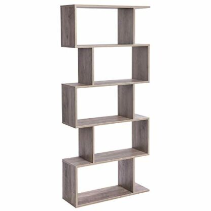VASAGLE Wooden Bookcase, Display Shelf and Room Divider, Freestanding Decorative Storage Shelving, 5-Tier Bookshelf - Image 2