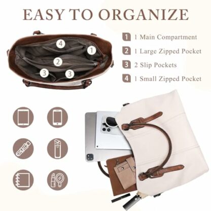 VASCHY Hobo Bags for Women, Vegan Leather Top Handle Satchel Shoulder Purse Handbag Purse with Crossbody Guitar Strap - Image 4