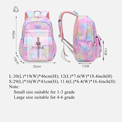 VIDOSCLA Kawaii Bunny Kids Girls Backpack Elementary Students BookBag School Bag for Kids - Image 3