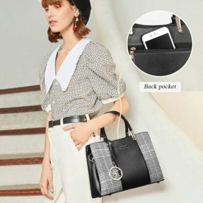 VINBAGGE Womens Leather Handbag Designer Shoulder Tote Crossbody Bag Elegant Top Handle Bag for Ladies 4 VINBAGGE Womens Leather Handbag Designer Shoulder Tote Crossbody Bag Elegant Top Handle Bag for Ladies - Image 4