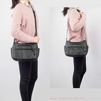 VOLGANIK ROCK Handbags for Women Shoulder bag for women Soft PU Leather Handbag Crossbody bag Multi Pockets Handbag shoulder bag Ladies handbags Travel Bag - Image 3