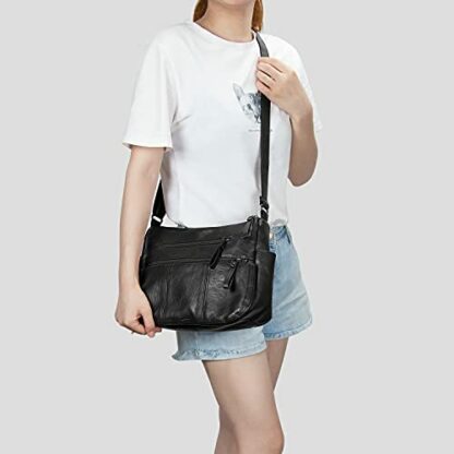 VOLGANIK ROCK Handbags for Women Shoulder bag for women Soft PU Leather Handbag Crossbody bag Multi Pockets Handbag shoulder bag Ladies handbags Travel Bag - Image 4