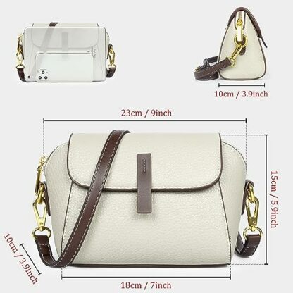 VOLGANIK ROCK Ladies Handbags Soft PU Leather Handbags for Women Elegant Ladies Bags Medium Size Shoulder Bags for Women Cross-Body Bags Working Bag Travel Bag Shopping Bag - Image 4