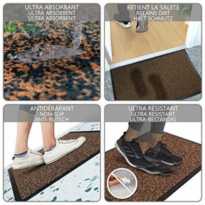 VOUNOT Heavy Duty Barrier Mats, Door Mat Washable, Non Slip Rubber Mat, Floor Mats Kitchen Rugs 3 VOUNOT Heavy Duty Barrier Mats, Door Mat Washable, Non Slip Rubber Mat, Floor Mats Kitchen Rugs - Image 3