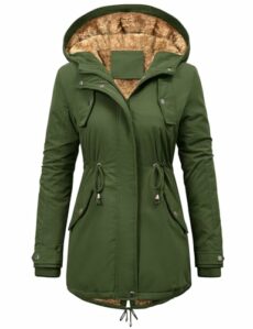 Vancavoo Womens Parka Winter Coats Waterproof Jacket Hooded Coat Fleece Lined Jacket Ladies Arctic Velvet Warm Outdoor Windbreaker Hoodies zip up Sweatshirt Outwear with Pockets