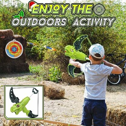 Veopoko Boys Toys Age 3 4 5 6 7 8, Dinosaur Toys for Boys Age 3-8 Bow and Arrow Set Kids Toys for 3-8 Year Old Boys 3 4 5 6 7 8 Year Old Boy Gifts Outdoor Toys for 3 4 5 6 7 8 Year Olds Kids 4 Veopoko Boys Toys Age 3 4 5 6 7 8, Dinosaur Toys for Boys Age 3-8 Bow and Arrow Set Kids Toys for 3-8 Year Old Boys 3 4 5 6 7 8 Year Old Boy Gifts Outdoor Toys for 3 4 5 6 7 8 Year Olds Kids - Image 4