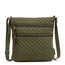 Vera Bradley Women's Cotton Triple Zip Hipster Crossbody Purse, One Size