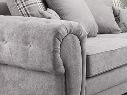 Verona Grey Corner Sofa - Soft Fabric Scatter back Cushions-Sofa For Sale-2C2 Large Couch-sofa set for living room- sofas for living room - Image 3