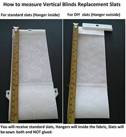 Vertical Blind Replacement Slats (3.5" Wide - Various Pack Quantities) Including Hangers, Weights and Chain, Any size up to 2500mm.!!.!! - Image 3