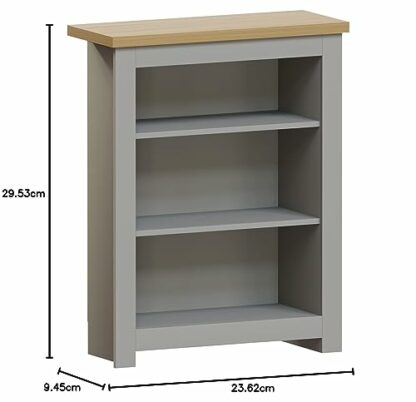 Vida Designs Arlington Bookcase Modern Display Shelves Storage MDF Furniture Grey (3 Tier) - Image 4