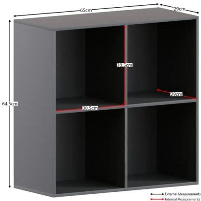 Vida Designs Durham Cube Bücherregal Storage Organizer Wohnzimmer Bücherregal Home Office Möbel - Image 3