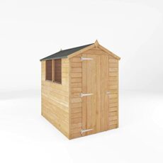 WALTONS 6 x 4 Overlap Storage Shed | Apex Roof | 7mm Overlap Cladding | Wooden Garden Storage Shed | 10 Year Anti Rot Guarantee | 6 x 4 6ft 4ft