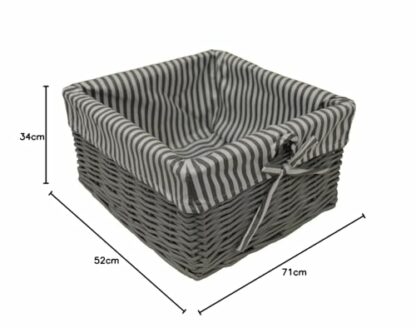 WATSONS DOUBLE - Storage/Shoe Storage Bench with Two Drawers and Baskets - White/Grey 3 WATSONS DOUBLE - Storage/Shoe Storage Bench with Two Drawers and Baskets - White/Grey - Image 3