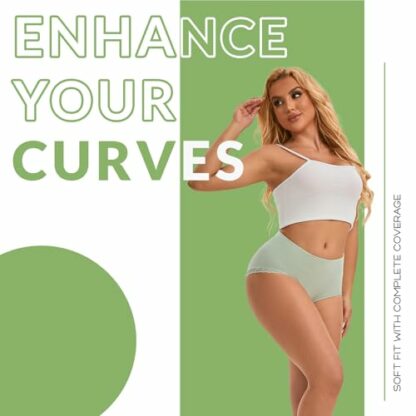 WEASIC High-Waisted Cotton Knickers for Women – Multipack Soft Ladies Underwear with Lace Trim & Elastic Waistband – Comfortable, Breathable, Stretchy Women's Briefs 4 WEASIC High-Waisted Cotton Knickers for Women – Multipack Soft Ladies Underwear with Lace Trim & Elastic Waistband – Comfortable, Breathable, Stretchy Women's Briefs - Image 4