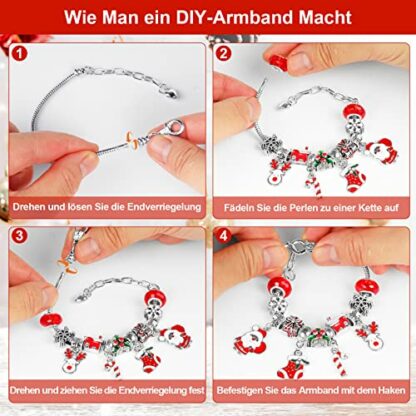 WEVOL Advent Calendar 2022 Child Girls, Christmas Calendar Bracelet Jewellery Girl 5-12 Years, Charms Bracelet Kit Making Jewellery Kids Girls Christmas Gifts 5 6 7 8 9 10 11 12 Years 4 WEVOL Advent Calendar 2022 Child Girls, Christmas Calendar Bracelet Jewellery Girl 5-12 Years, Charms Bracelet Kit Making Jewellery Kids Girls Christmas Gifts 5 6 7 8 9 10 11 12 Years - Image 4