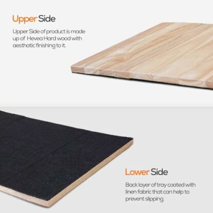 WINSOME Wooden Sofa Arm Tray Foldable Sofa Tray Couch Armrest Table Flexible Arm chair Tray Perfect for Drink Snacks, Magazine, and Remote - Image 4