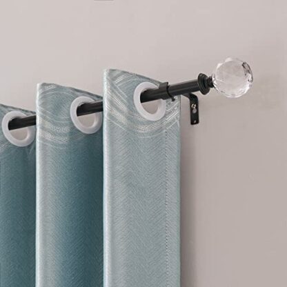 WL.Rocaille Diamond Curtain Rod 3/4 Inch Curtain Rods, Acrylic Finials Single Curtain Rod 28 to 48-Inch Window Curtain Rod … - Image 3