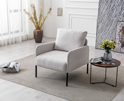 Wahson PU Leather Accent Chair Retro Armchair with Thick Padded Seat, Occasional Corner Chair for Living Room/Bedroom/Dining Room 4 Wahson PU Leather Accent Chair Retro Armchair with Thick Padded Seat, Occasional Corner Chair for Living Room/Bedroom/Dining Room - Image 4