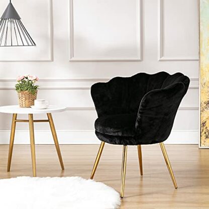 Wahson Velvet Accent Chair for Bedroom with Gold Plating Metal Legs, Leisure Armchair for Living Room/Cafe/Vanity - Image 4