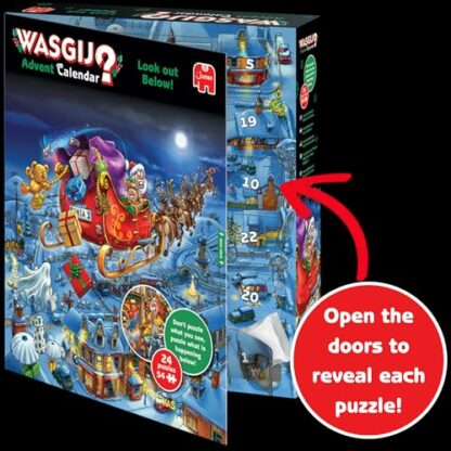Wasgij Christmas Advent Calendar, Look Out Below! - 24 Days of Puzzles, Don't Puzzle What You See - Brainteasing 54 Piece Adults Puzzle & Comic Puzzle -100% Recycled Cardboard Jigsaw Puzzle for Adults 3 Wasgij Christmas Advent Calendar, Look Out Below! - 24 Days of Puzzles, Don't Puzzle What You See - Brainteasing 54 Piece Adults Puzzle & Comic Puzzle -100% Recycled Cardboard Jigsaw Puzzle for Adults - Image 3