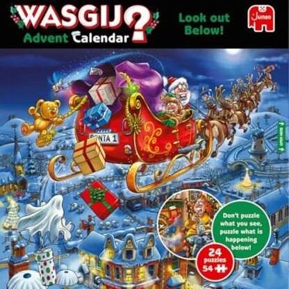 Wasgij Christmas Advent Calendar, Look Out Below! - 24 Days of Puzzles, Don't Puzzle What You See - Brainteasing 54 Piece Adults Puzzle & Comic Puzzle -100% Recycled Cardboard Jigsaw Puzzle for Adults 2 Wasgij Christmas Advent Calendar, Look Out Below! - 24 Days of Puzzles, Don't Puzzle What You See - Brainteasing 54 Piece Adults Puzzle & Comic Puzzle -100% Recycled Cardboard Jigsaw Puzzle for Adults - Image 2