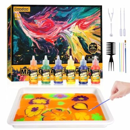Water Marbling Paint for Kids - Arts and Crafts for Girls & Boys Crafts Kits Ideal Gifts for Kids Age 6+ 8-12 2 Water Marbling Paint for Kids - Arts and Crafts for Girls & Boys Crafts Kits Ideal Gifts for Kids Age 6+ 8-12 - Image 2