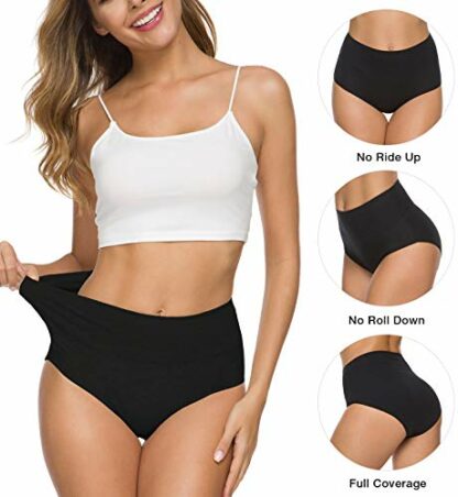 Wealurre Women High Waist Cotton Knickers C Section Underwear Ladies Full Coverage Briefs Tummy Control Panties Underpants Multipack 5 - Image 4
